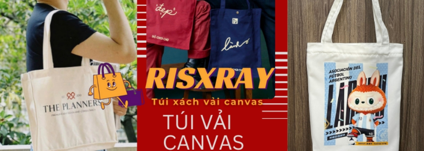 Phong Cách TÚI XÁCH VẢI CANVAS RISXRAY (2)